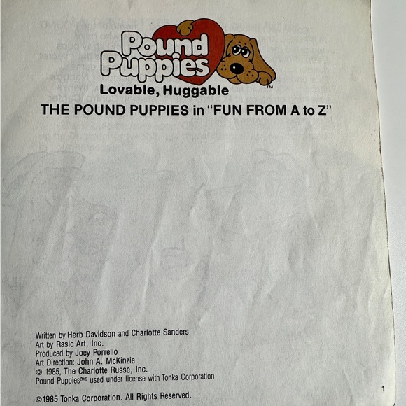 Vintage Pound Puppies “Fun from A to Z” - Book and Record -1985 - Picture 4 of 4